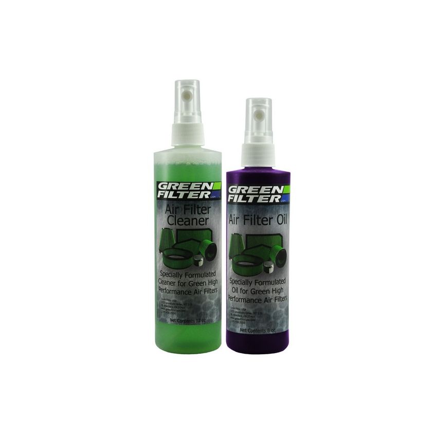 Green Filter USA 2804 Cleaner and Synthetic Oil Kit; 12oz. Cleaner; 8oz. Oil (Purple)