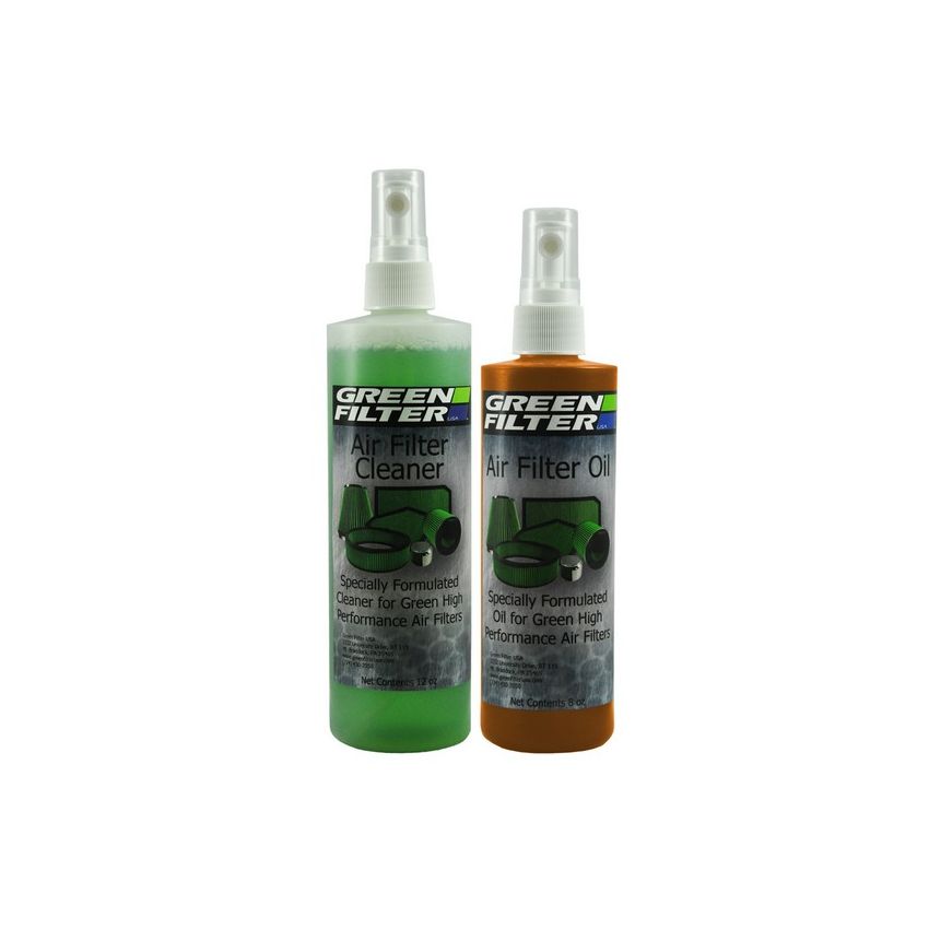Green Filter USA 2807 Cleaner and Synthetic Oil Kit; 12oz. Cleaner; 8oz. Oil (Orange)