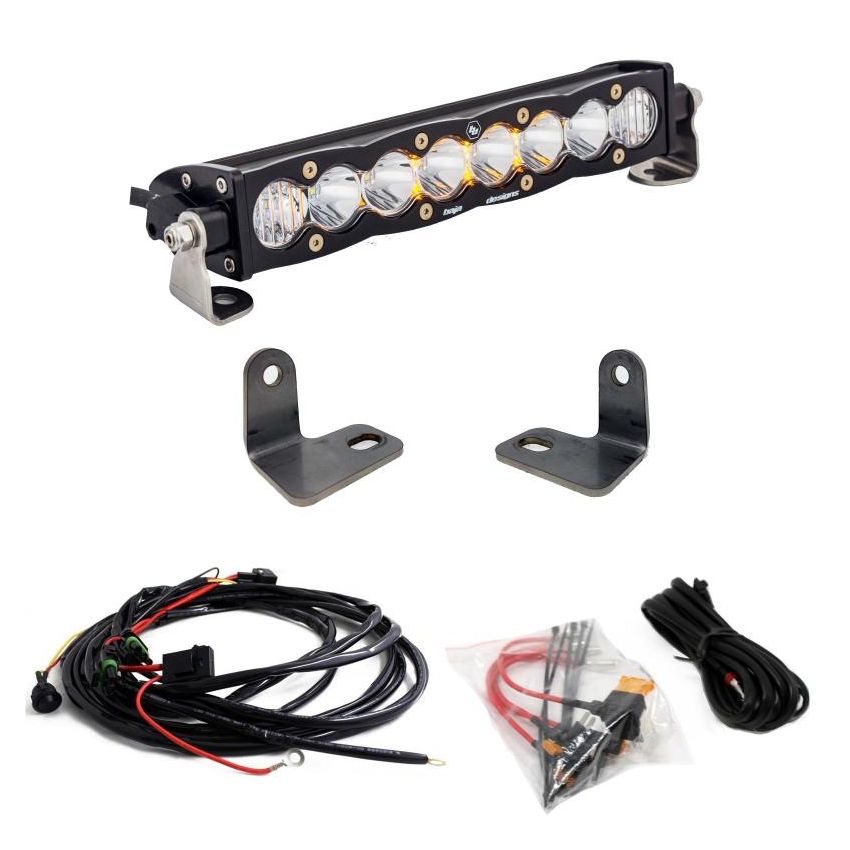 Baja Designs 447073 S8 10 Inch Hood Mount Light Bar Kit
