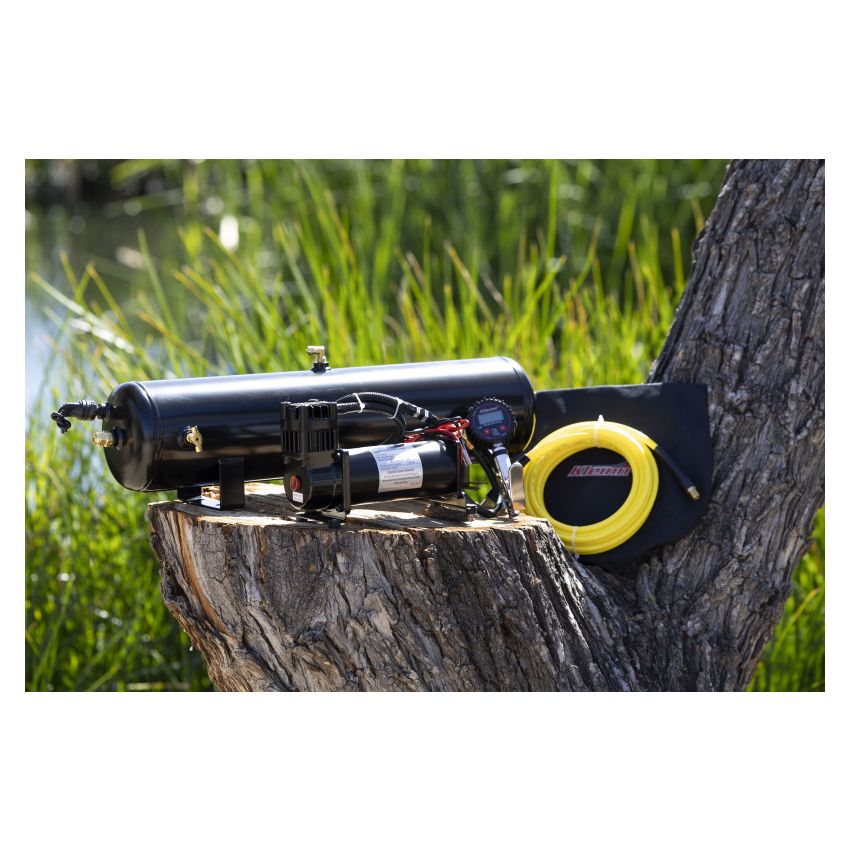 Kleinn Air Horns 6450-Slim Kleinn Air System w/ 150 PSI Waterproof/ 100 Percent Duty Cycle Air Compressor / 3.0 gal Air Tank