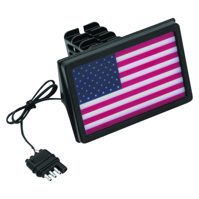 Kuryakyn 2893 Freedom Flag LED Hitch Cover Black