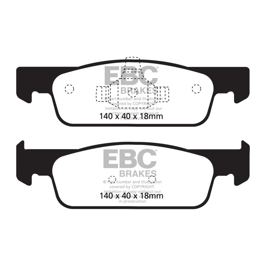 EBC 2016-2017 Smart Fortwo 0.9L Turbo Greenstuff Front Brake Pads