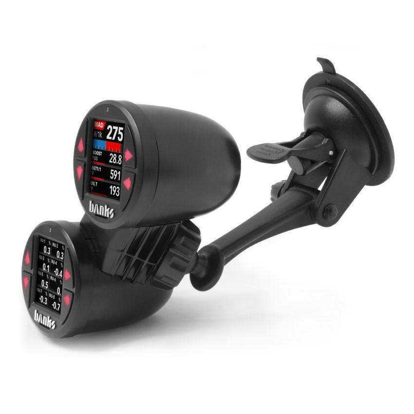 Banks Power Dual Gauge Pod Suction Mount For iDash 1.8 And 52mm Gauges