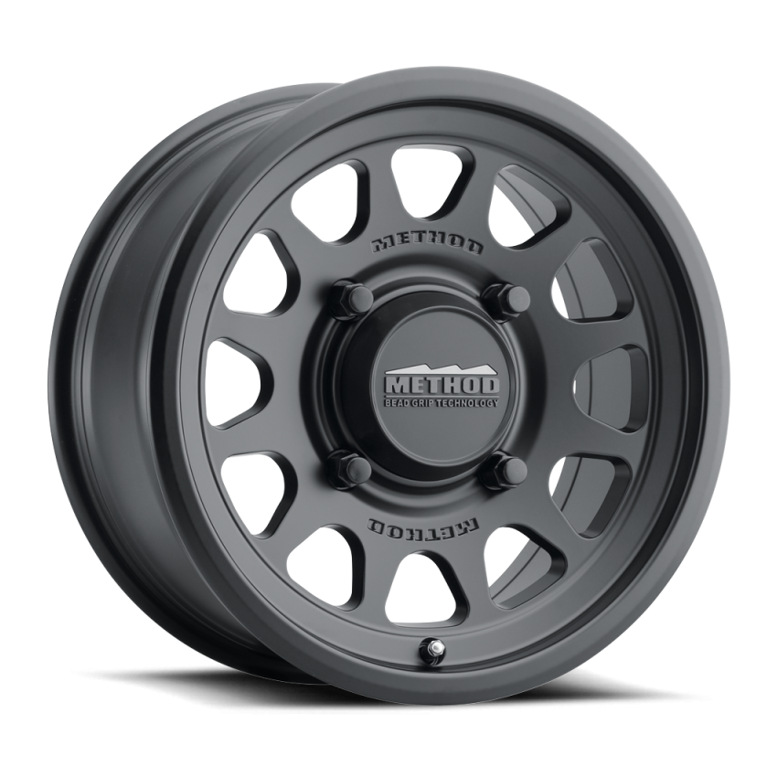 Method Wheels MR41457012552 Method MR414 Bead Grip 15x7 / 5+2/38mm Offset / 5x4.5 / 76mm CB Matte Black Wheel