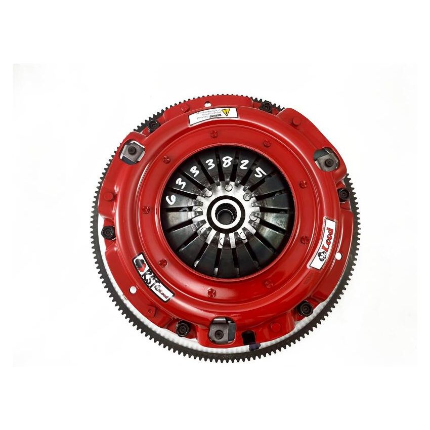 McLeod Racing 6333825 McLeod RST Twin Disc Clutch Kit 18-19 Ford Mustang GT 1 x 23 Spline 0 Bal w/164T 8 Bolt AL Flywheel