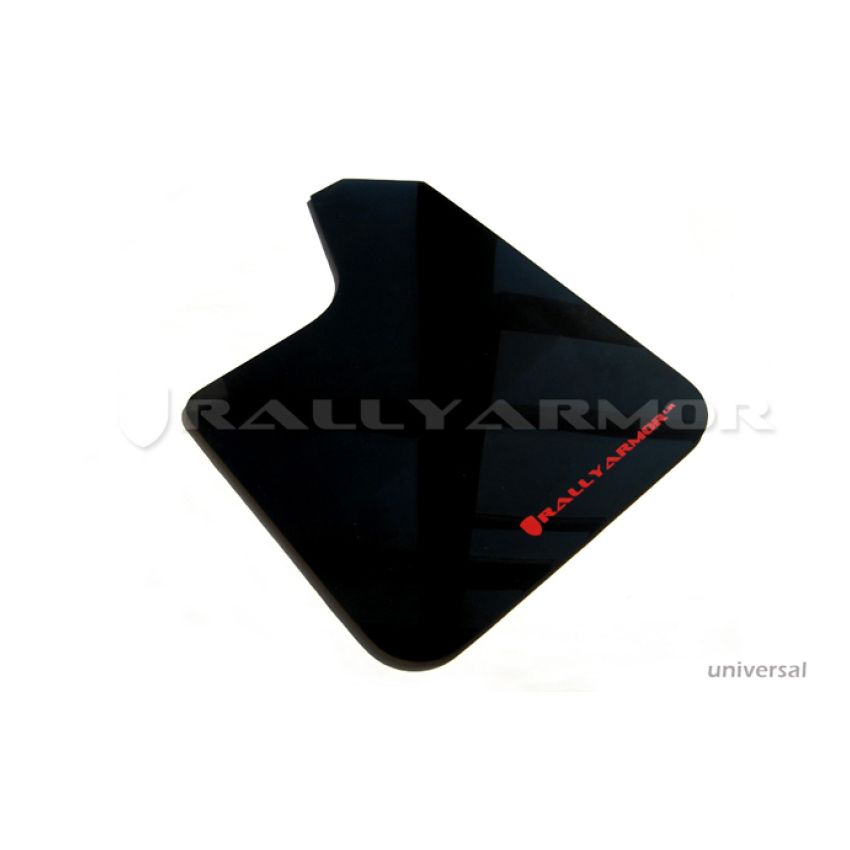 Rally Armor Universal fitment (no hardware) UR Black Mud Flap w/ Red Logo