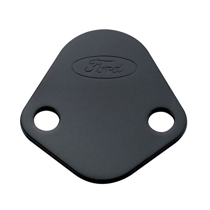 FORD FRD302-291 Fuel Pump Block-Off Plate Black w/Ford Logo
