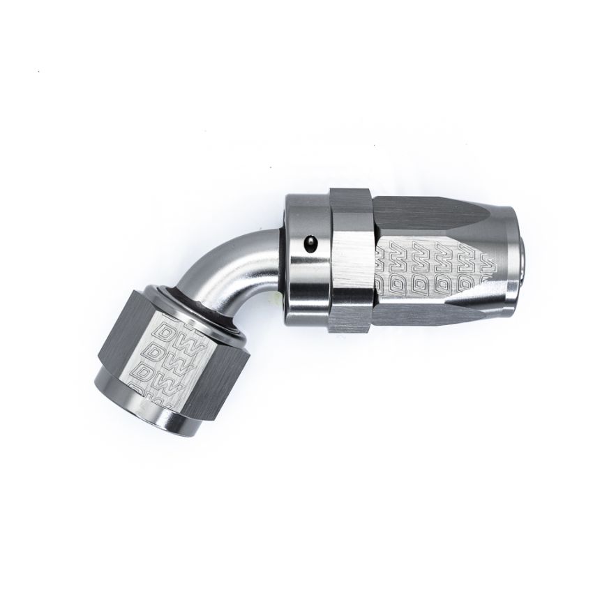 DeatschWerks 8 AN Female Flare Swivel 60-degree Hose End CPE - Anodized DW Titanium