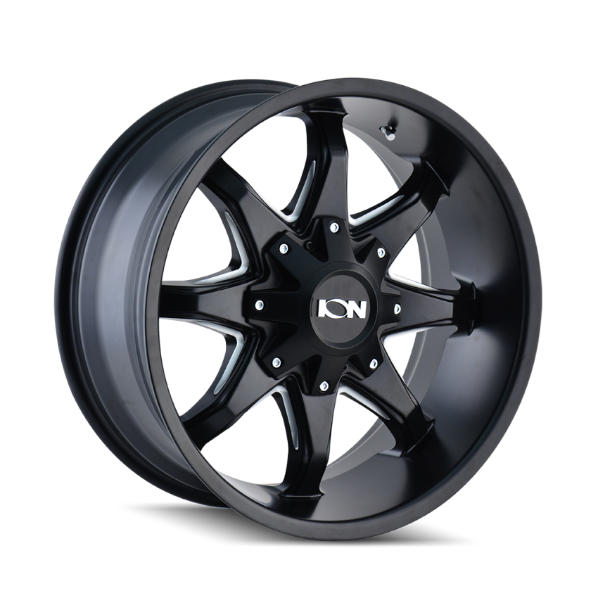 ION Type 181 17x9 / 5x114.3 BP / -12mm Offset / 87mm Hub Satin Black/Milled Spokes Wheel