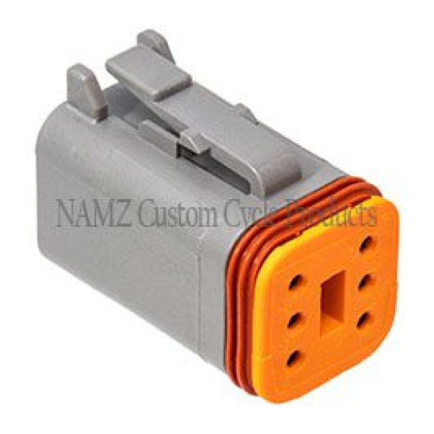 NAMZ DP-6G Deutsch DT Series 6-Wire Plug & Wedgelock - Grey (Repl. HD 72136-94GY)