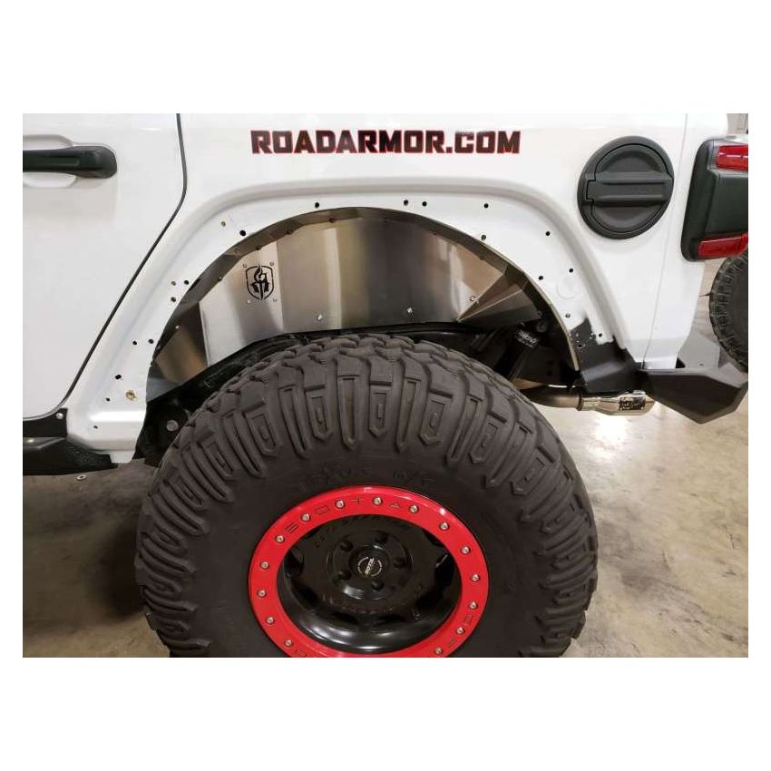 Road Armor 518LFR0Z 18-20 Jeep Wrangler JL Stealth Rear Fender Liner Body Armor - Raw