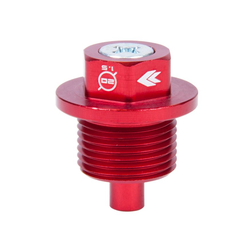 NRG Magnetic Oil Drain Plug M20X1.5 Subaru - Red