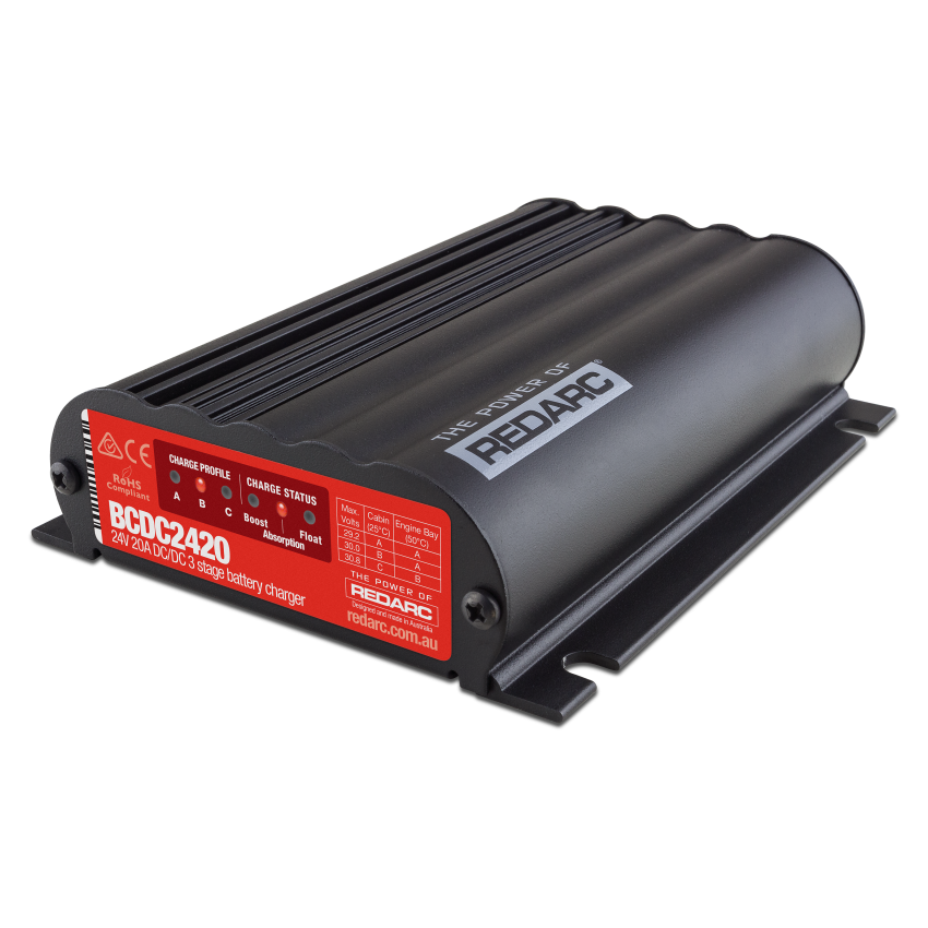 REDARC BCDC2420 DC/DC 3-Stage In-Vehicle Battery Charger - 24V 20A