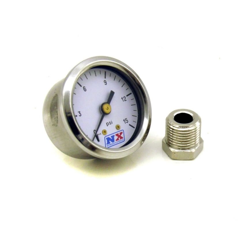 Nitrous Express Pressure Gauge (0-15 PSI w/Adaptor)