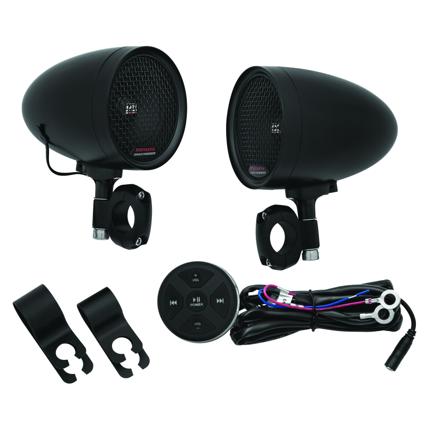 Kuryakyn 2713 Road Thunder Speaker Pods Bluetooth Audio Controller Black