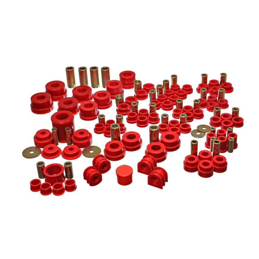 Energy Suspension 02-09 Nissan 350Z / 03-07 Infinity G35 Coupe Red Hyper-Flex Master Bushing Set