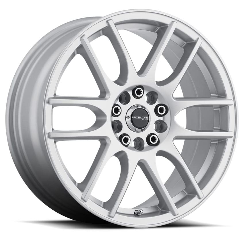 Raceline 141S Mystique 17x7.5in / 4x100/4x108 BP / 40mm Offset / 72.62mm Bore - Gloss Silver Wheel