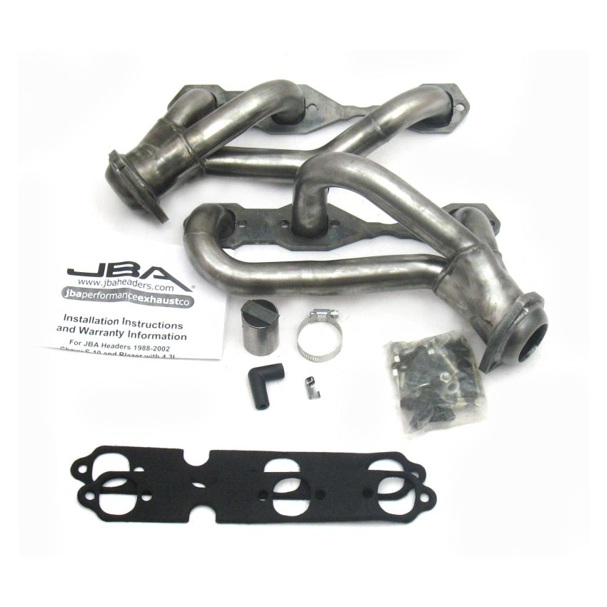 JBA 88-95& 02-03 GM S-Truck 4.3L V6 2WD 1-1/2in Primary Raw 409SS Cat4Ward Header