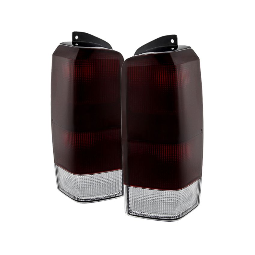 Xtune Jeep Cherokee 1997-2001 OEM Style Tail Lights Red Smoked ALT-JH-JC97-OE-RSM