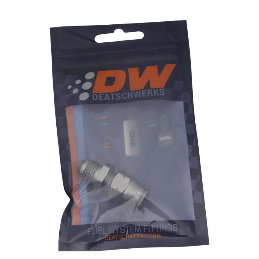 DeatschWerks 6-02-0108 6AN Male Flare to 5/16in Hardline Compression Adapter (Incl. 1 Olive Insert)