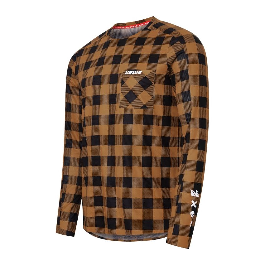 USWE w80951061042103 Flannel Long Sleeve Lightweight Off-Road Jersey Bronze - XS