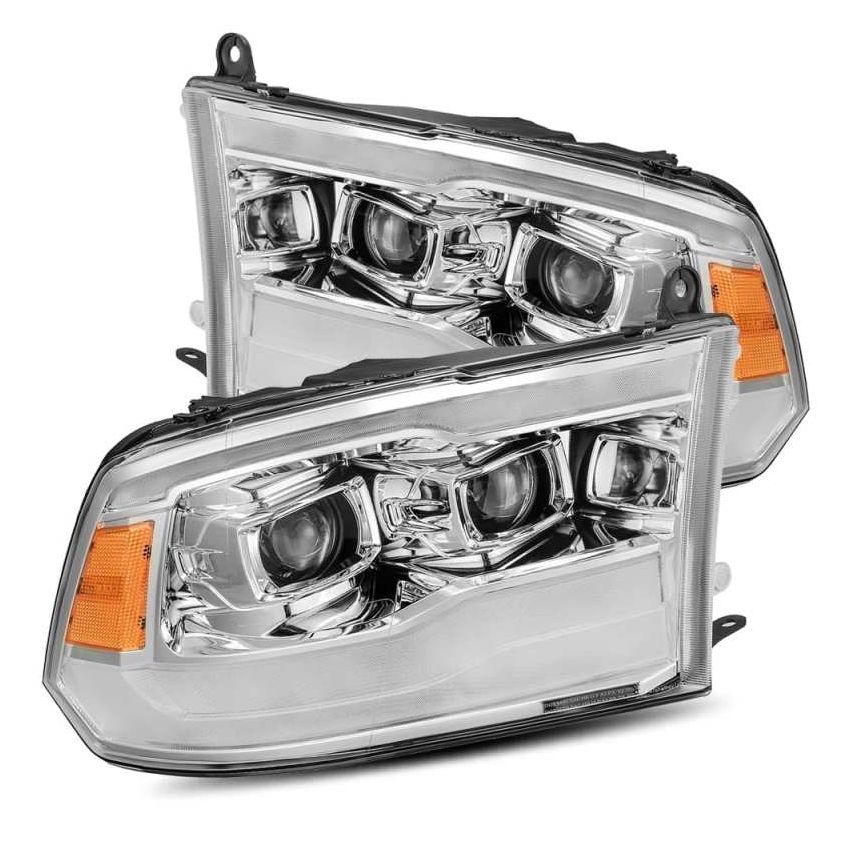 AlphaRex 09-18 Dodge Ram 1500HD PRO-Series Projector Headlights Plank Style Chrome w/Seq Signal/DRL