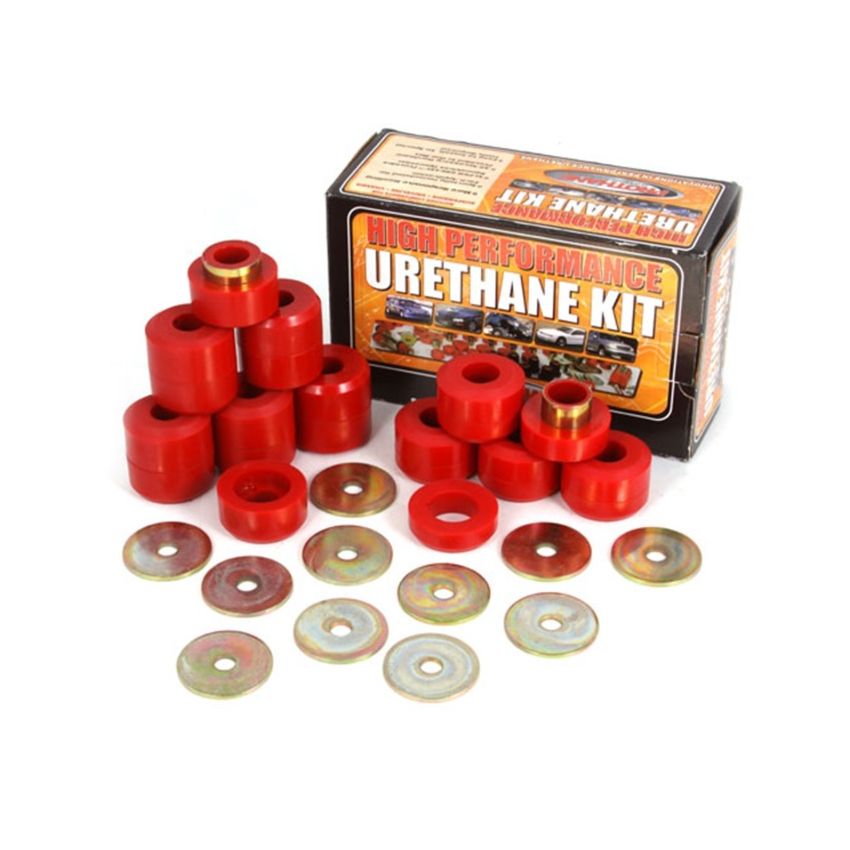 Rugged Ridge Body Mount Kit Red 22 Pieces 97-06 TJ