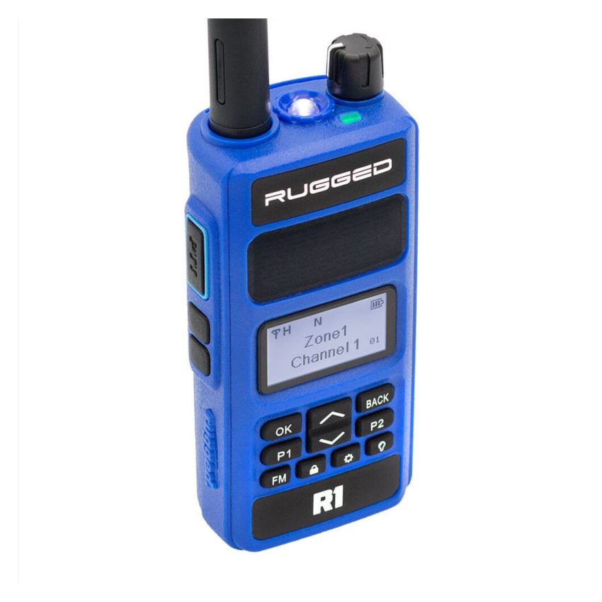 Rugged Radios R1 Rugged R1 - Business Band Two Way Handheld Radio - Digital and Analog Blue