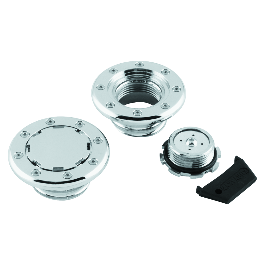 Kuryakyn 8310 Flush Mount Gas Caps Non-Vented Chrome