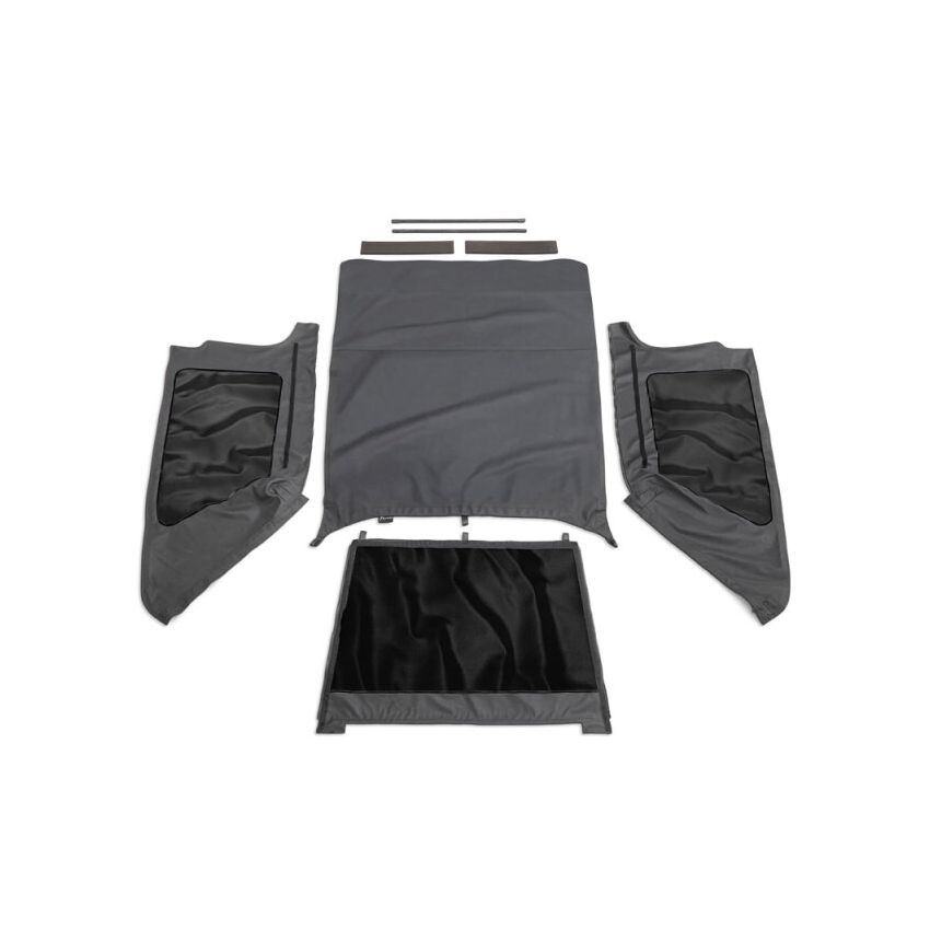 Rampage 2004-2006 Jeep Wrangler(TJ) LJ Unlimited Frameless Soft Top Kit - Black Diamond
