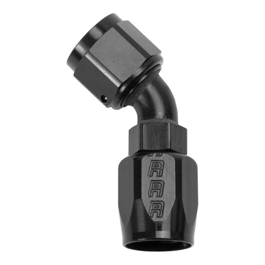 Russell Performance -4 AN Black 45 Degree Full Flow Hose End