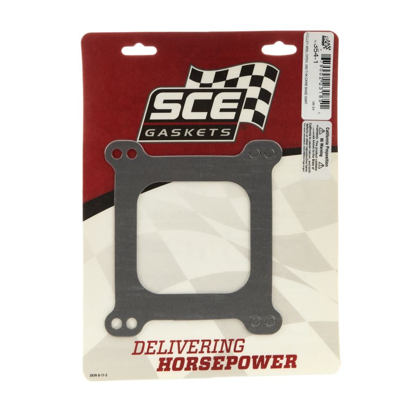 SCE GASKETS 354-1 HOLLEY 4BBL OPEN .062 THK     CARB BASE GSKT
