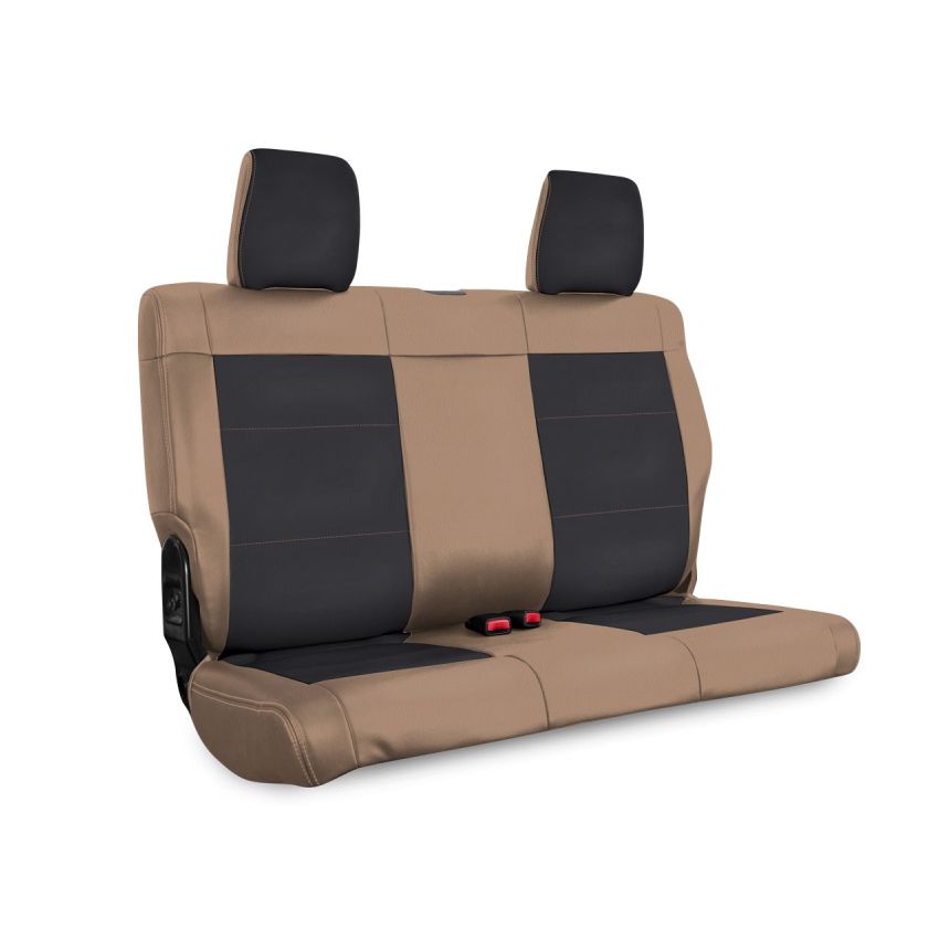 PRP 11-12 Jeep Wrangler JKU Rear Seat Cover/4 door - Black/Tan