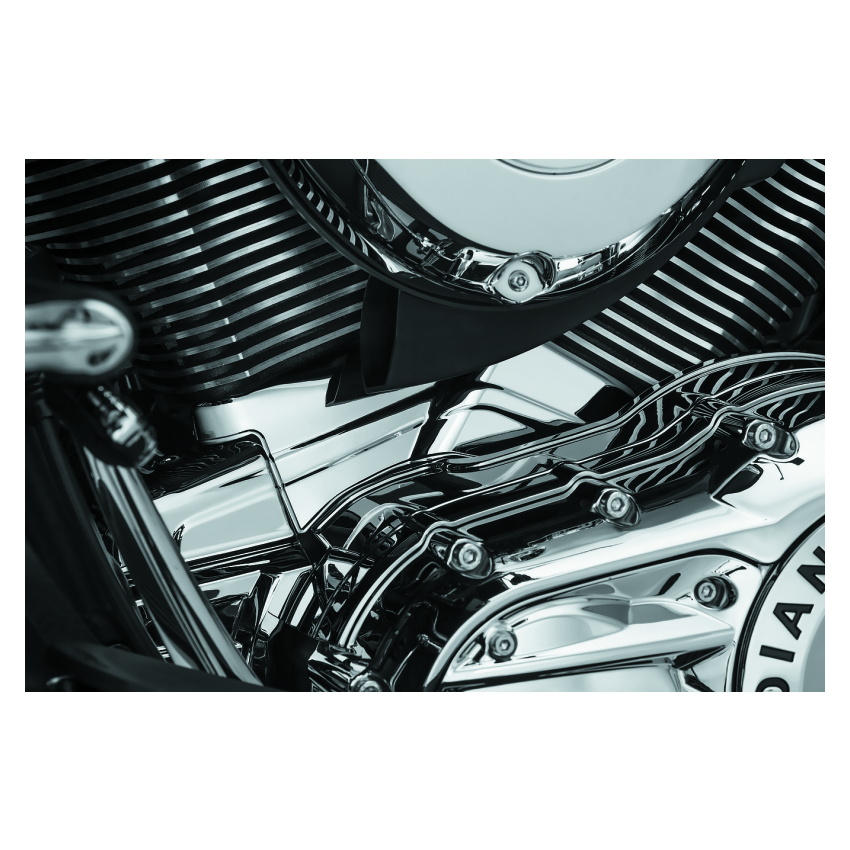 Kuryakyn 5737 Cylinder Base Cover Indian Models Chrome