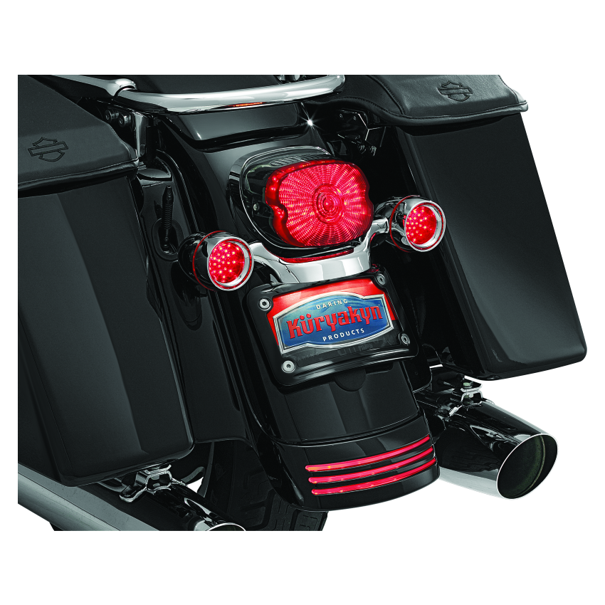 Kuryakyn 3149 Curved License Plate Mount Black