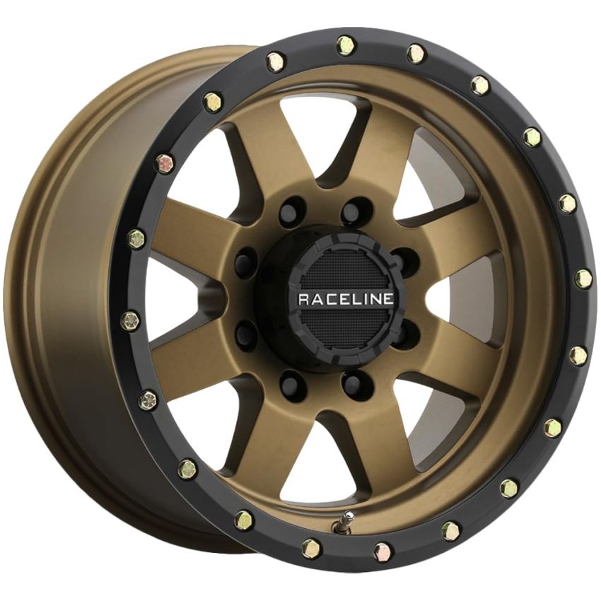 Raceline 935BZ Defender 17x9in / 5x127 BP / -12mm Offset / 83.82mm Bore - Bronze Wheel