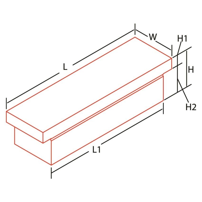 Dee Zee DZ9170TB Deezee Universal Tool Box - Blue Crossover - Single Lid (Txt Blk)