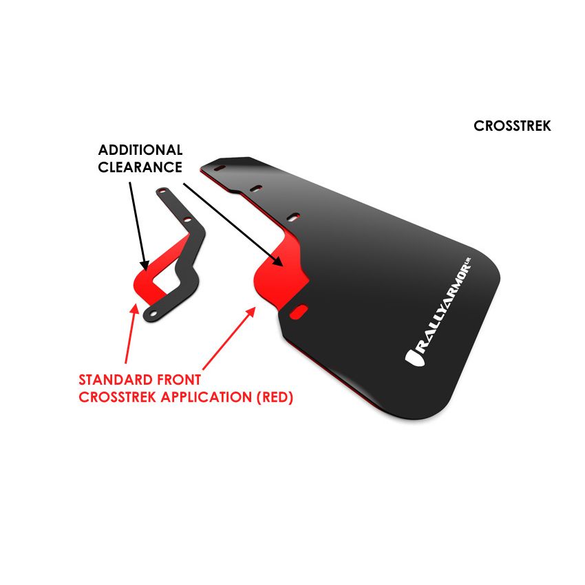 Rally Armor 18-19 Subaru Crosstrek Black UR Mud Flap w/ Blue Logo (Front Only)