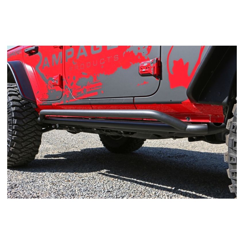 Rampage 26631 2018-2019 Jeep Wrangler(JL) Unlimited Sport S 4-Door Rail Slide Step - Black