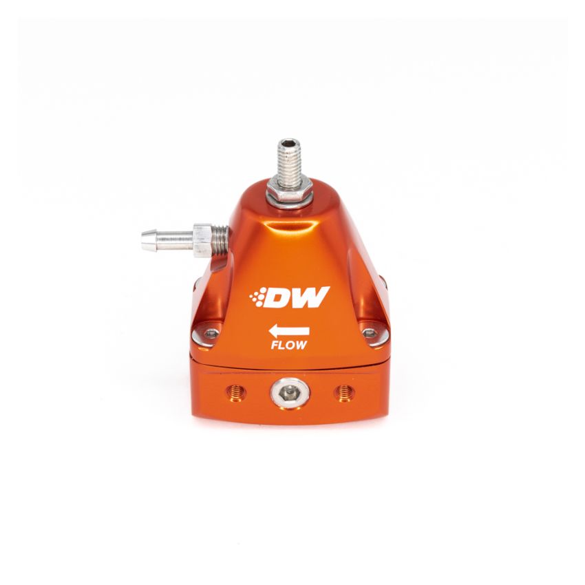 DeatschWerks DWR1000iL In-Line Adjustable Fuel Pressure Regulator - Orange