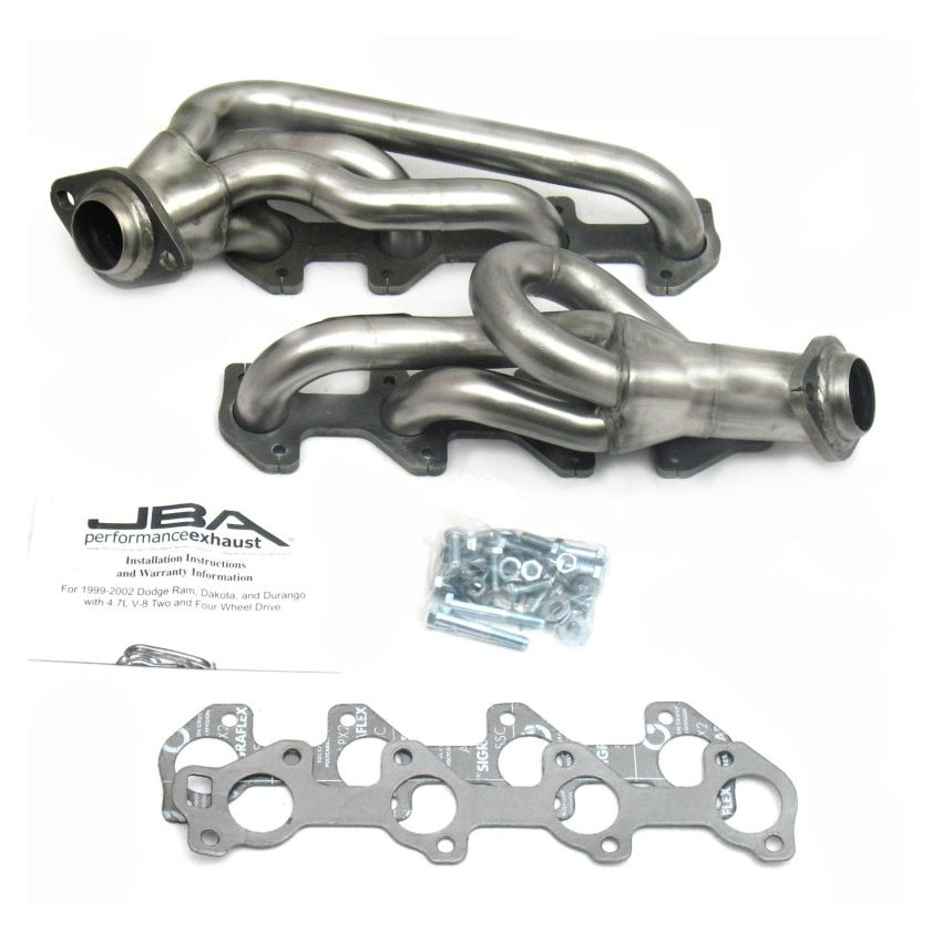 JBA 00-03 Dodge 4.7L PowerTech 1-1/2in Primary Raw 409SS Cat4Ward Header