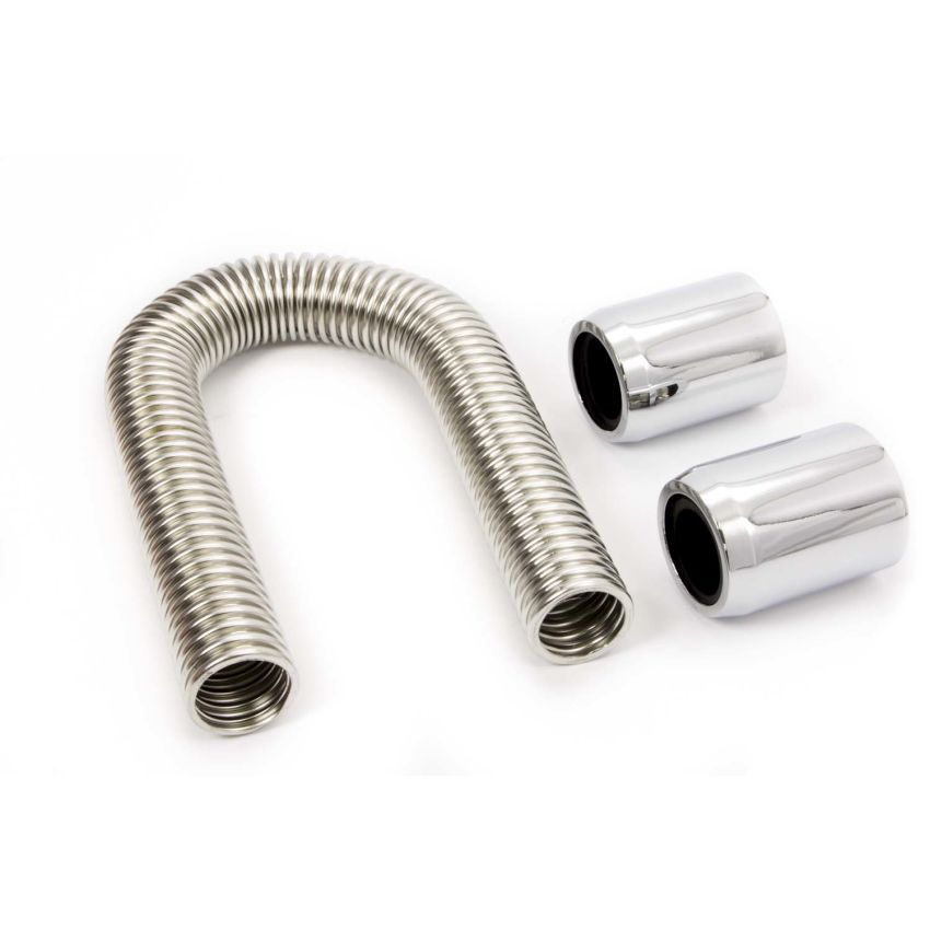RACING POWER CO-PACKAGED RPCR7311 48in Stainless Hose Kit w/Chrome Ends