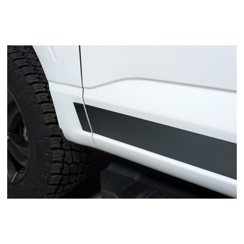 Putco 2021 Ford F-150 Super Cab 8ft Long Box Black Platinum Rocker Panels (4.25in Tall 12pcs)