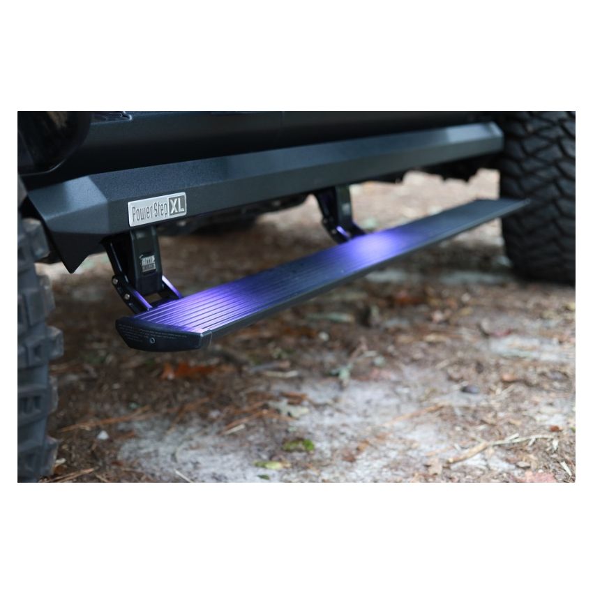 AMP Research 77133-01A 18-24 Jeep Wrangler JL 2DR PowerStep XL - Black (Incl OEM Style Illumination)
