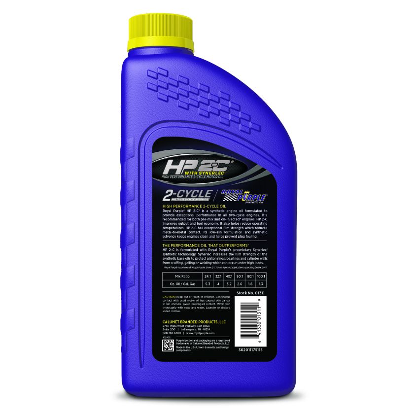 Royal Purple 06311 HP 2-C Synthetic 2-Cycle Motor Oil - 1 Quart
