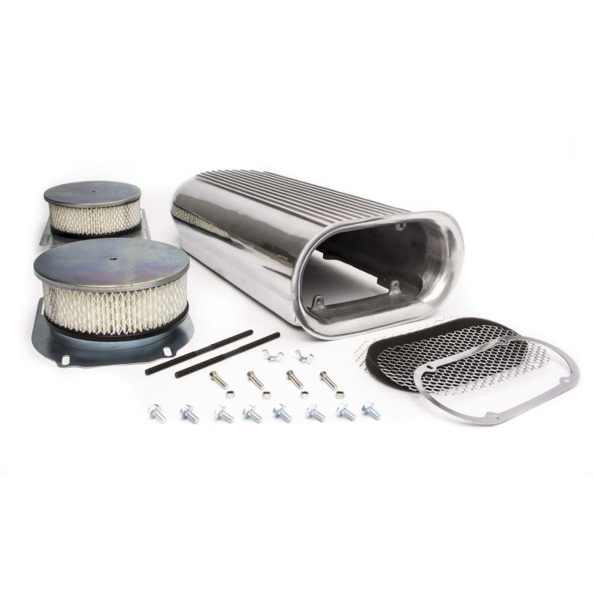 RACING POWER CO-PACKAGED RPCR5233 Polished Hilborn Style Dual Quad Scoop