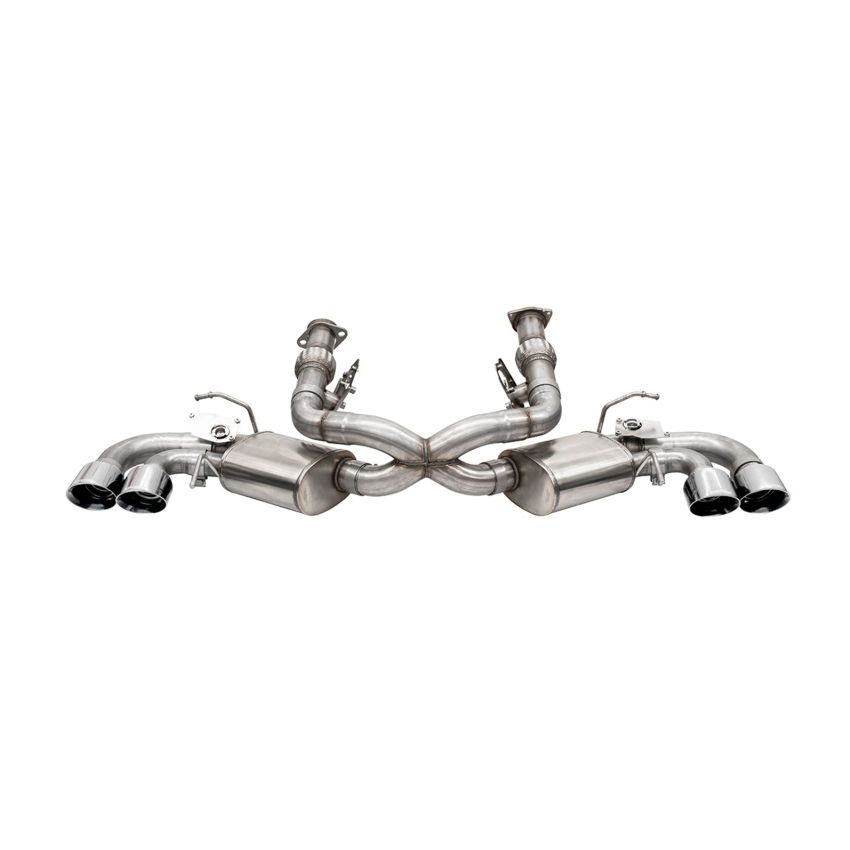 CORSA Performance 21103 Corsa 20-24 Corvette C8 3in Valved Cat-Back 4.5in Pol Quad Tips Fits Factory Perf Exhaust DeletesAFM