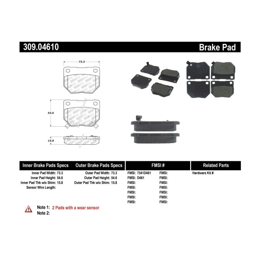 StopTech Performance 06-07 WRX Rear Brake Pads