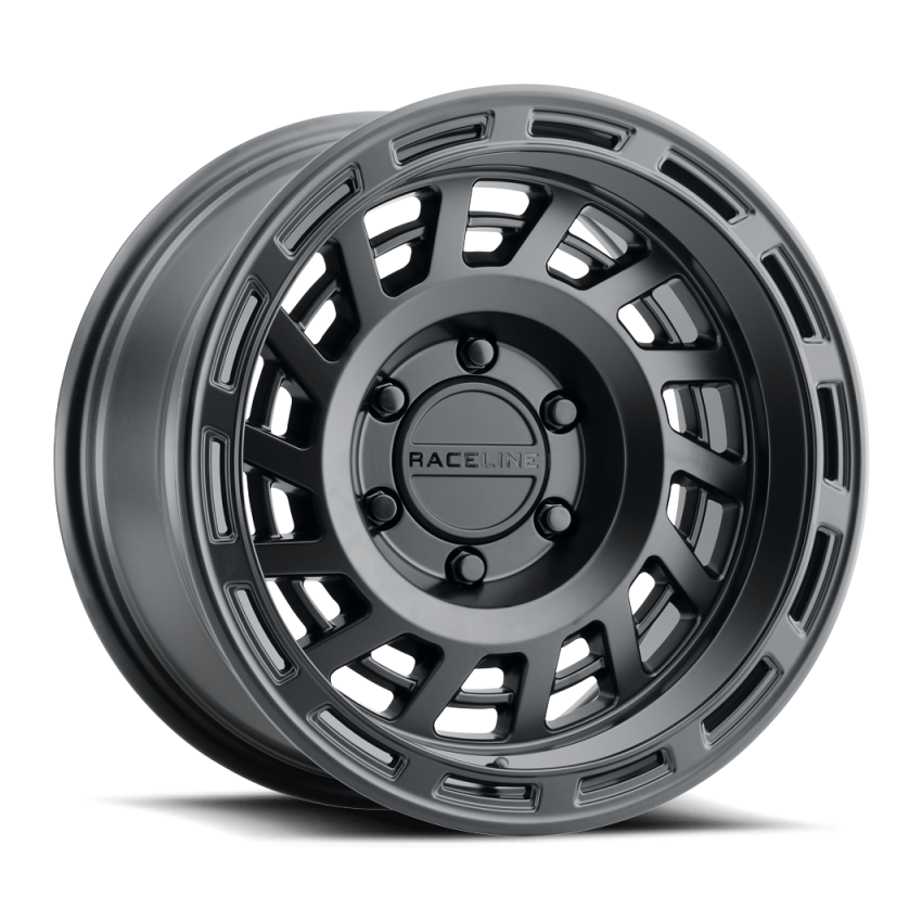 Raceline 957B Halo 17x8.5in / 6x120 BP / 0mm Offset / 67.1mm Bore - Satin Black Wheel