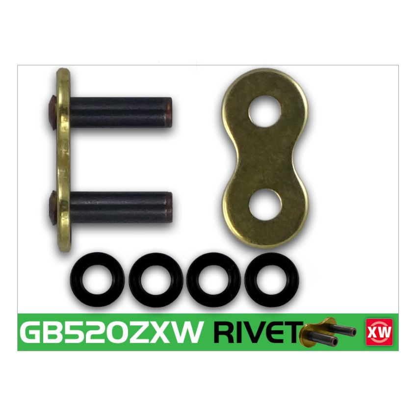 RK Chain GB520ZXW-RL GB520ZXW-RIVET - Gold